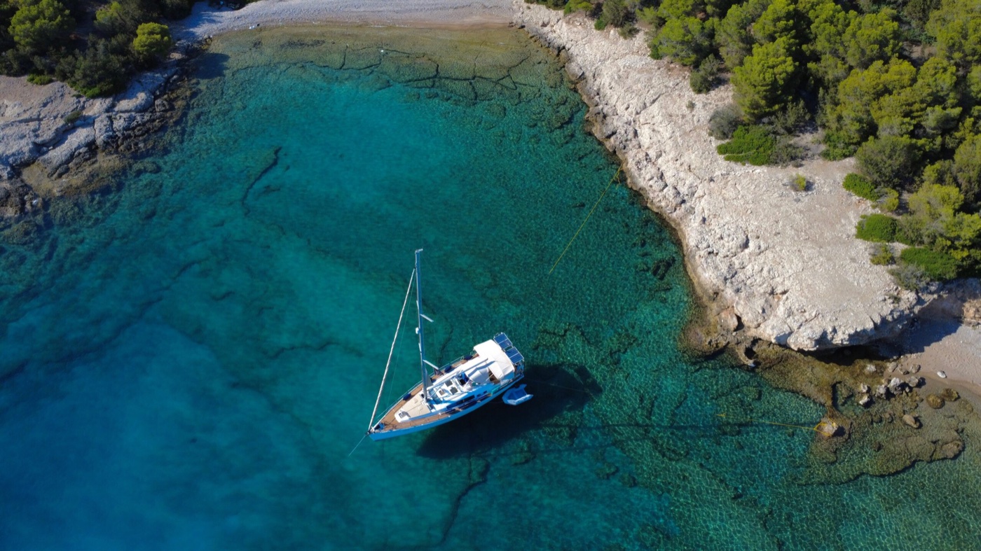 Ιστιοπλοϊκό Santes Sailing στα γαλάζια νερά της Ελλάδας